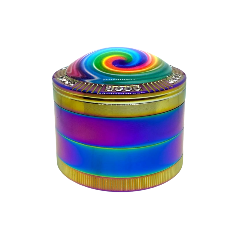 'Psychedelic' Aluminium Grinder 4-teilig Regenbogen