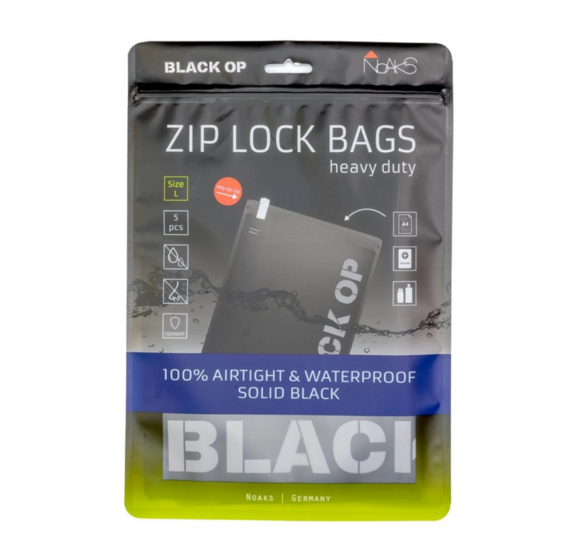 Noaks Bag Wasserdichter Schnellverschlussbeutel L Schwarz