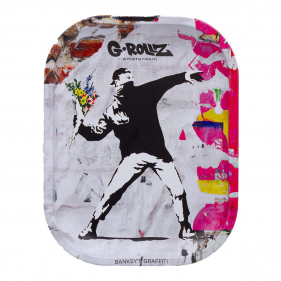 Banksy's Flower Thrower Alt Tablett Rolling Tray S