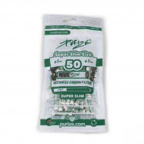 PURIZE Super Slim Aktivkohlefilter 5mm 50 Stk.