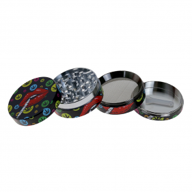 'Lips' Aluminium Grinder 4-teilig Schwarz