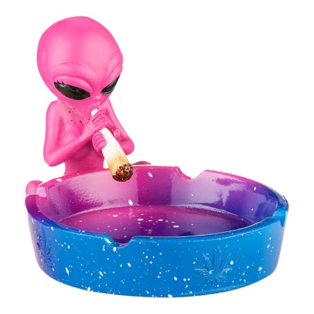 Alien mit Joint Aschenbecher Pink