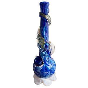 Noble Glass Medium Dichro Marble Softglas Bong Blau