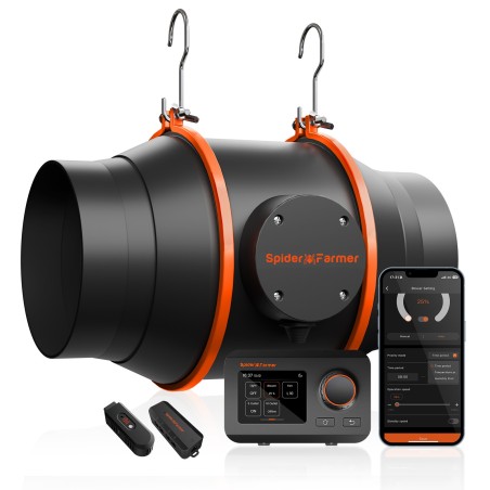 Spider Farmer Inline Fan 6 Inch + Smart Controller Grow