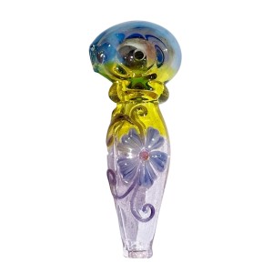 Blaue Blüme Glaspfeife