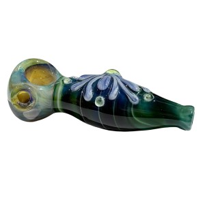 Blauer Lotus Glaspfeife