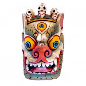 Wächterlöwe Handgeschnitzte Holzmaske