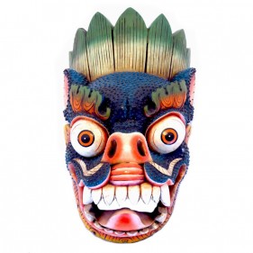 Drache Handgeschnitzte Holzmaske