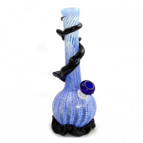 Noble Glass Small Softglas Bong Blau-Schwarz GonG