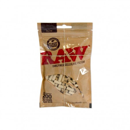 RAW SLIM Zigarettenfilter aus Zellulose 6mm 200 Stk.