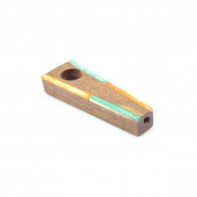 Holzpfeife mit Streifen-Design