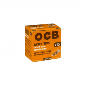 OCB Activ Tips Unbleached Aktivkohlefilter 6mm 15 Stk.