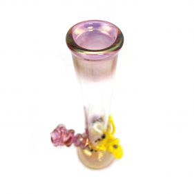 Grinder Glass 'Canary Yellow Octopus' mit 22K Gold Fume