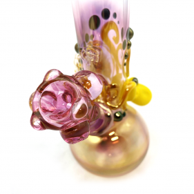 Grinder Glass 'Canary Yellow Octopus' mit 22K Gold Fume