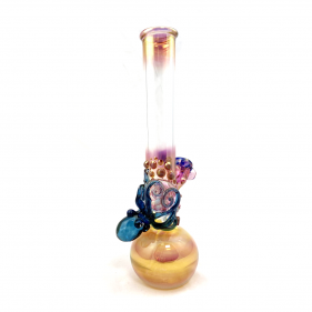 Grinder Glass 'Blue Stardust Octopus' mit 22K Gold Fume