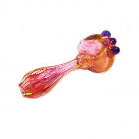 Bukurs Glass Glaspfeife mit Tropfenmuster Pink