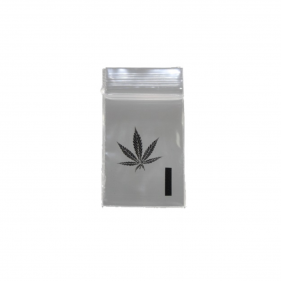 Zip-Beutel mit Blatt-Aufdruck 40x60mm