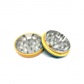 Donut Zink Grinder mit Kunststoffgehäuse 2-teilig Blau