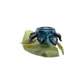 Mars Glassworks Blatt Glaspfeife mit Blüte