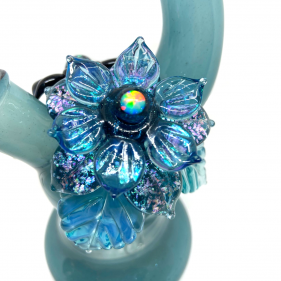 Mars Glassworks 'Blue Flower-Spinner' Dabbing Rig