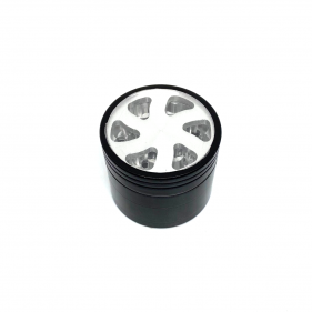 'Clear Top' Aluminium Grinder 4-teilig Schwarz