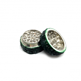 'Weed Leaf' Zink Grinder 2-teilig Grün