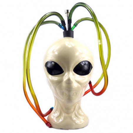 Alien Kopf (4 Wege) Keramikbong