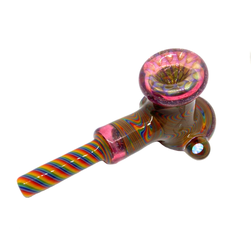 KitKanzGlass Glaspfeife mit Opal Regenbogen