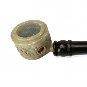 Holzpfeife Schraubbar mit Steinkopf