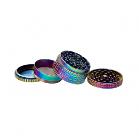 Aluminium Grinder 4-teilig Regenbogen