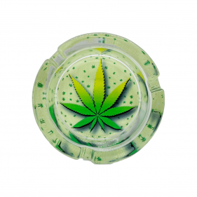 Aschenbecher aus Glas Grün